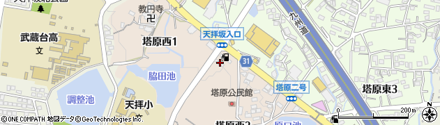 株式会社喜多村石油店　塔ノ原ＳＳ周辺の地図