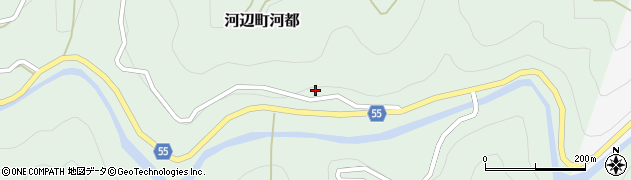 愛媛県大洲市河辺町河都1116周辺の地図