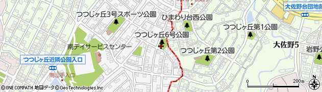 つつじケ丘6号公園周辺の地図
