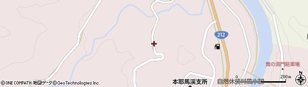 大分県中津市本耶馬渓町曽木周辺の地図
