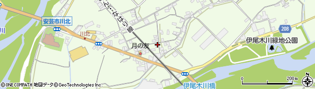 高知県安芸市川北甲1605周辺の地図