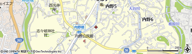 福岡県福岡市早良区内野周辺の地図