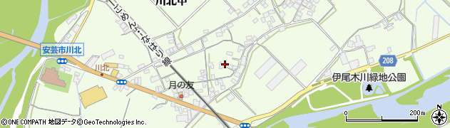 高知県安芸市川北甲1414周辺の地図