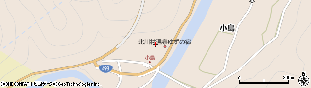 北川村温泉周辺の地図