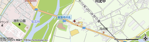 高知県安芸市川北甲1681周辺の地図