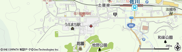 高知県高岡郡佐川町甲1296周辺の地図