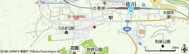 高知県高岡郡佐川町甲1279周辺の地図