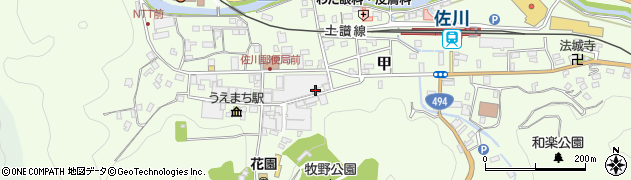 高知県高岡郡佐川町甲1300周辺の地図