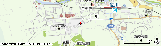 高知県高岡郡佐川町甲1301周辺の地図