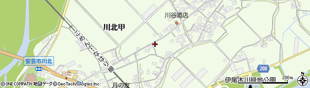 高知県安芸市川北甲1274周辺の地図