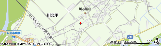 高知県安芸市川北甲周辺の地図