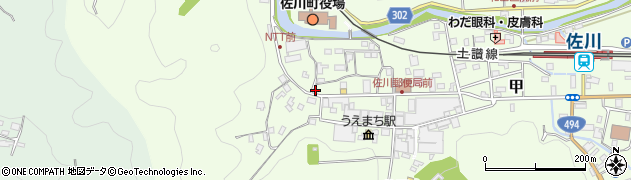高知県高岡郡佐川町甲1493周辺の地図