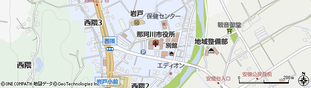 福岡県那珂川市周辺の地図