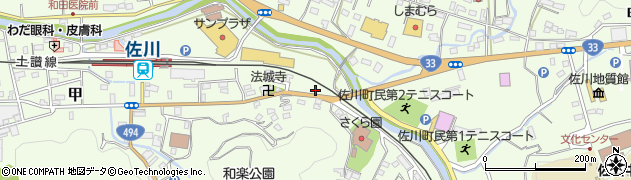 高知県高岡郡佐川町甲1091周辺の地図