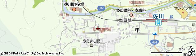 高知県高岡郡佐川町甲1629周辺の地図