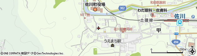 高知県高岡郡佐川町甲1611周辺の地図