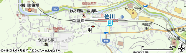 高知県高岡郡佐川町甲1335周辺の地図