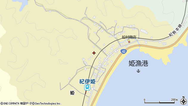 〒649-4125 和歌山県東牟婁郡串本町姫の地図