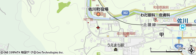 高知県高岡郡佐川町甲1605周辺の地図