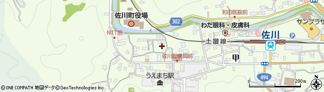 高知県高岡郡佐川町甲1625周辺の地図