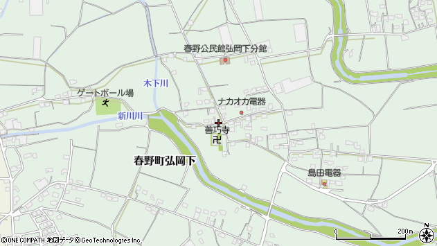 〒781-0303 高知県高知市春野町弘岡下の地図