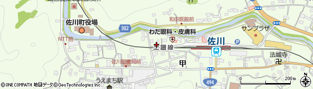 高知県高岡郡佐川町甲1374周辺の地図