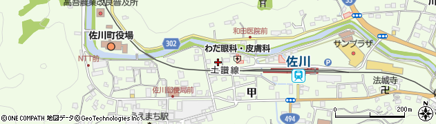 高知県高岡郡佐川町甲1372周辺の地図