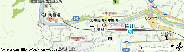 高知県高岡郡佐川町甲1417周辺の地図