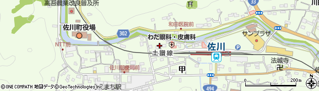 高知県高岡郡佐川町甲1365周辺の地図
