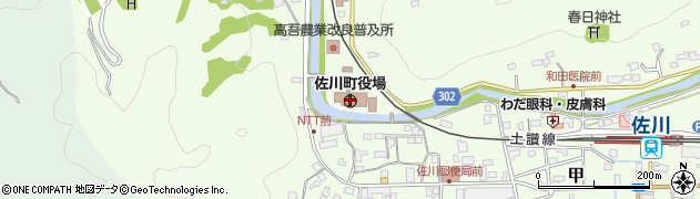 高知県佐川町（高岡郡）周辺の地図