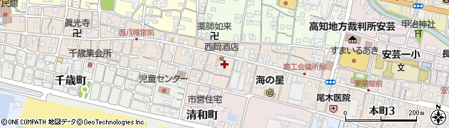 岡松製パン店　工場周辺の地図