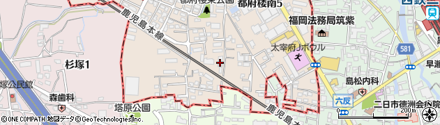 シャトーレ都府楼周辺の地図