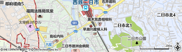 西鉄不動産株式会社西鉄の仲介二日市店周辺の地図