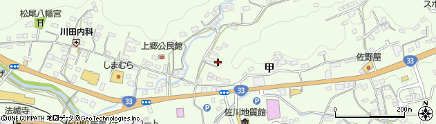 高知県高岡郡佐川町甲493周辺の地図