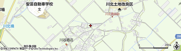 高知県安芸市川北甲1106周辺の地図