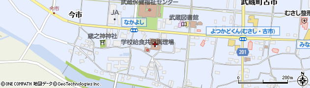 武蔵中央公民館周辺の地図