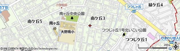 福岡県大野城市南ケ丘周辺の地図