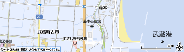 藤本公民館周辺の地図