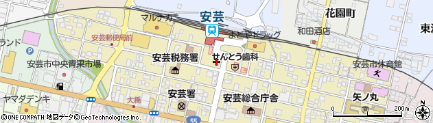 高知新聞　安芸小松販売所周辺の地図