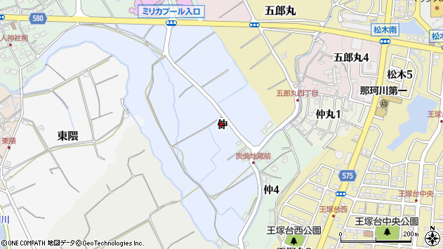 〒811-1253 福岡県那珂川市仲の地図