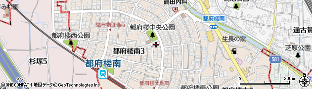 福岡県太宰府市都府楼南周辺の地図