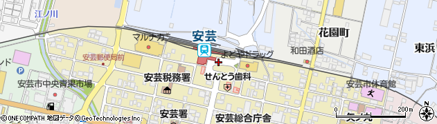 安芸駅周辺の地図