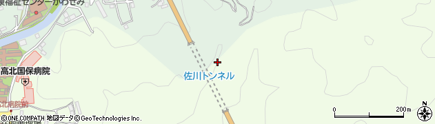 佐川トンネル周辺の地図