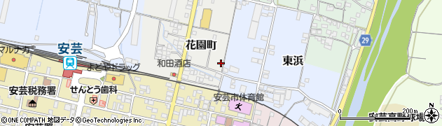 高知県安芸市花園町周辺の地図