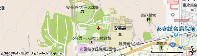 高知県安芸市桜ケ丘町周辺の地図