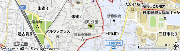 桜町公園周辺の地図