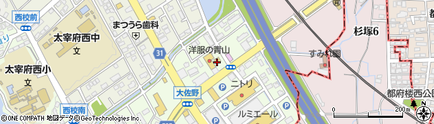 セブンイレブン太宰府大佐野１丁目店周辺の地図