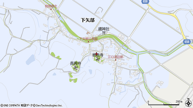 〒872-0111 大分県宇佐市下矢部の地図