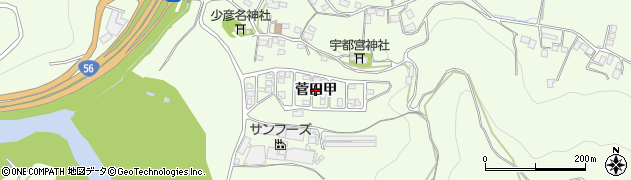 愛媛県大洲市菅田町（菅田甲）周辺の地図
