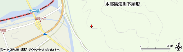 大分県中津市本耶馬渓町下屋形周辺の地図